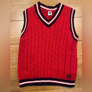Janie and Jack red vest for boys size 4 in excellent condition